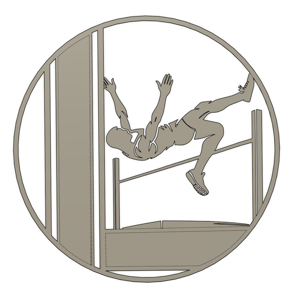 Boy High Jump Centerpiece: Track Banquet Graduation Decor