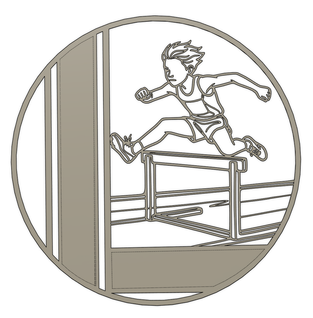 Boy Hurdles Centerpiece: Track Banquet Graduation Decor