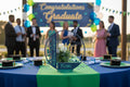 Boy Long Jump Centerpiece: Track Banquet Graduation Decor