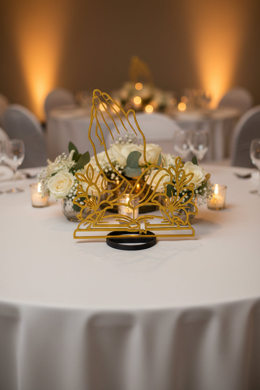 Christian Church Banquet Centerpiece – Prayer Breakfast, Bible Study, Baptism & Faith Celebration Table Decor
