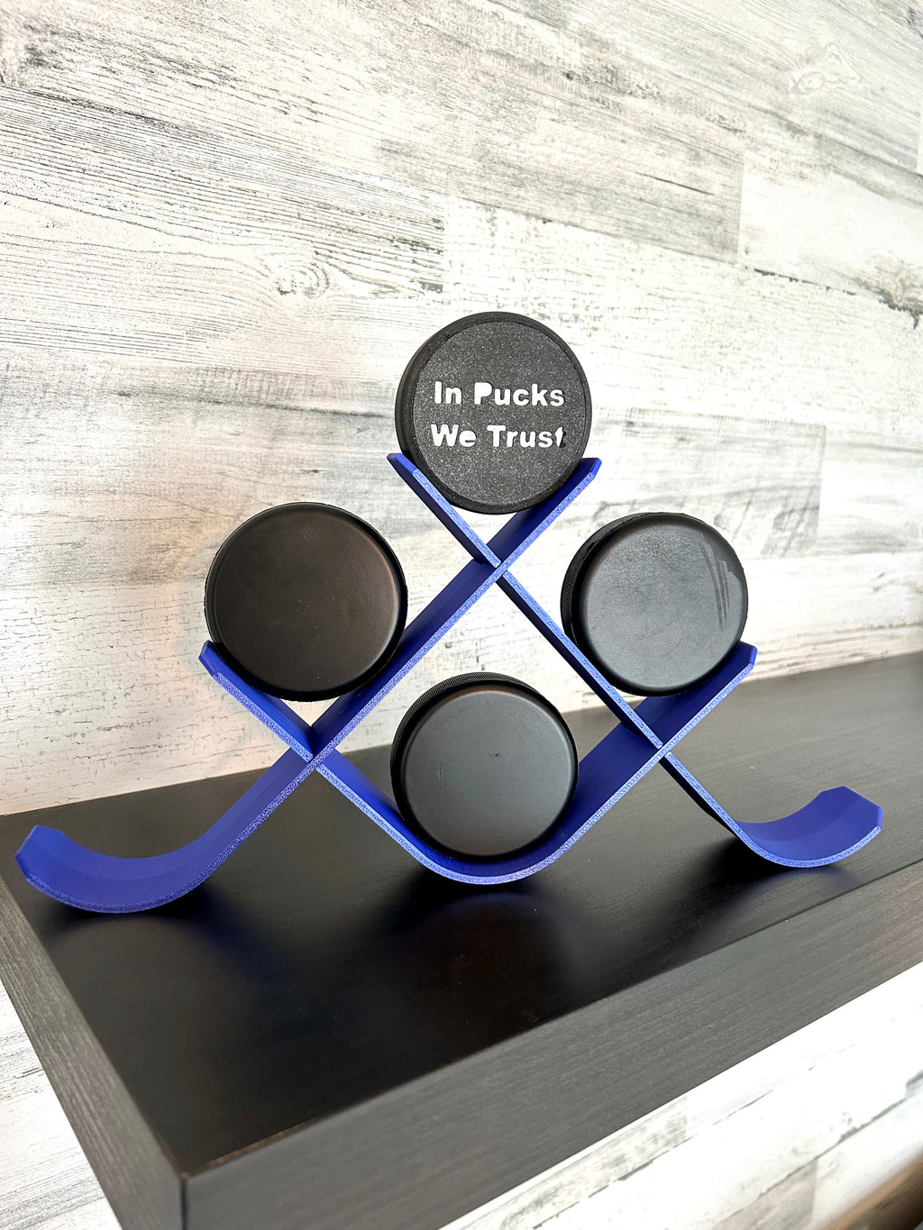 Hockey Puck Stand, 6 Puck Display Holder