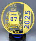 Hockey Player Centerpiece – Unique Jagged Edge Outline – 3D Printed Sports Display - 8"