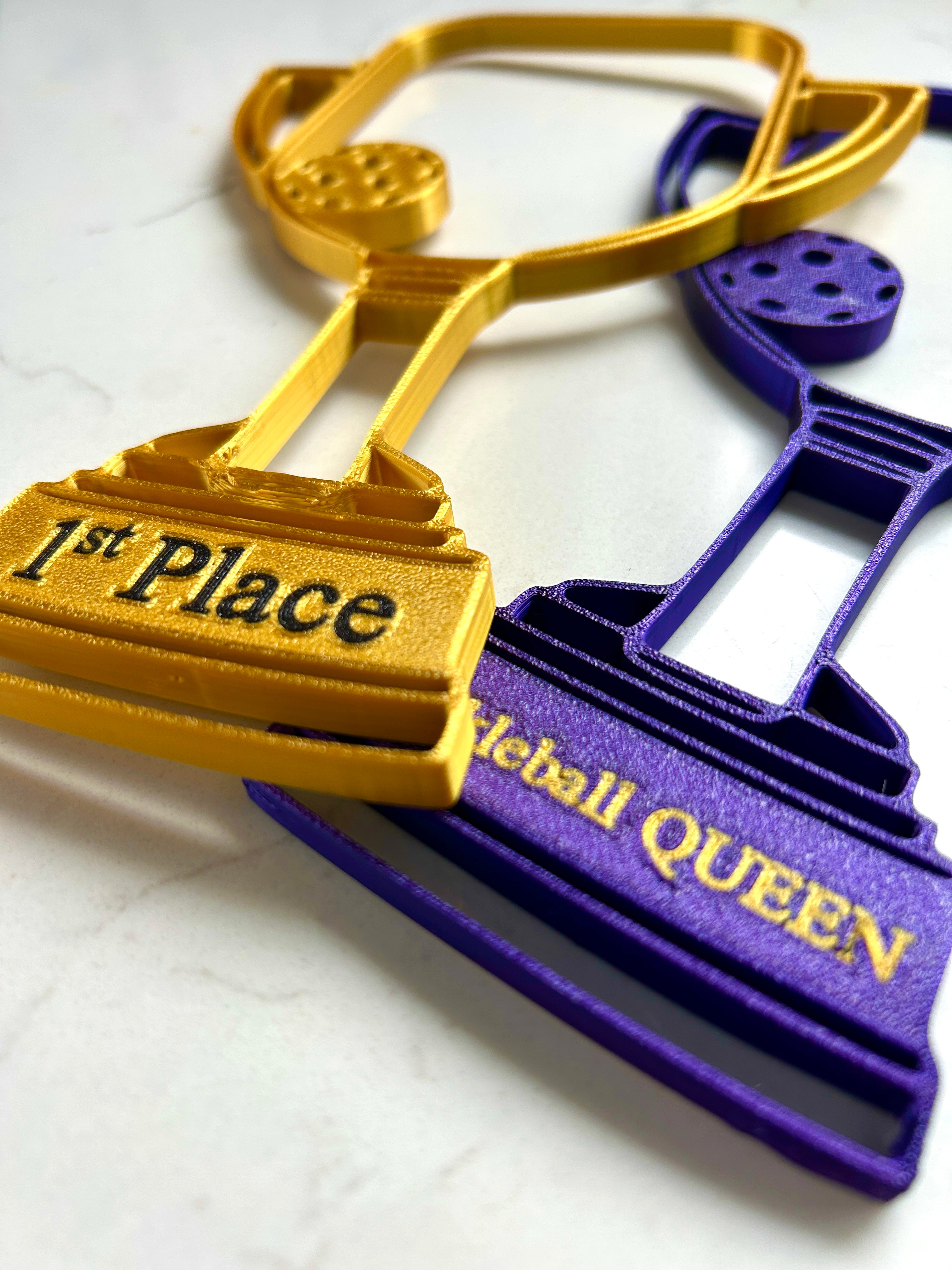 Pickleball Award - 8-3/4" Pickleball Trophy - Customized