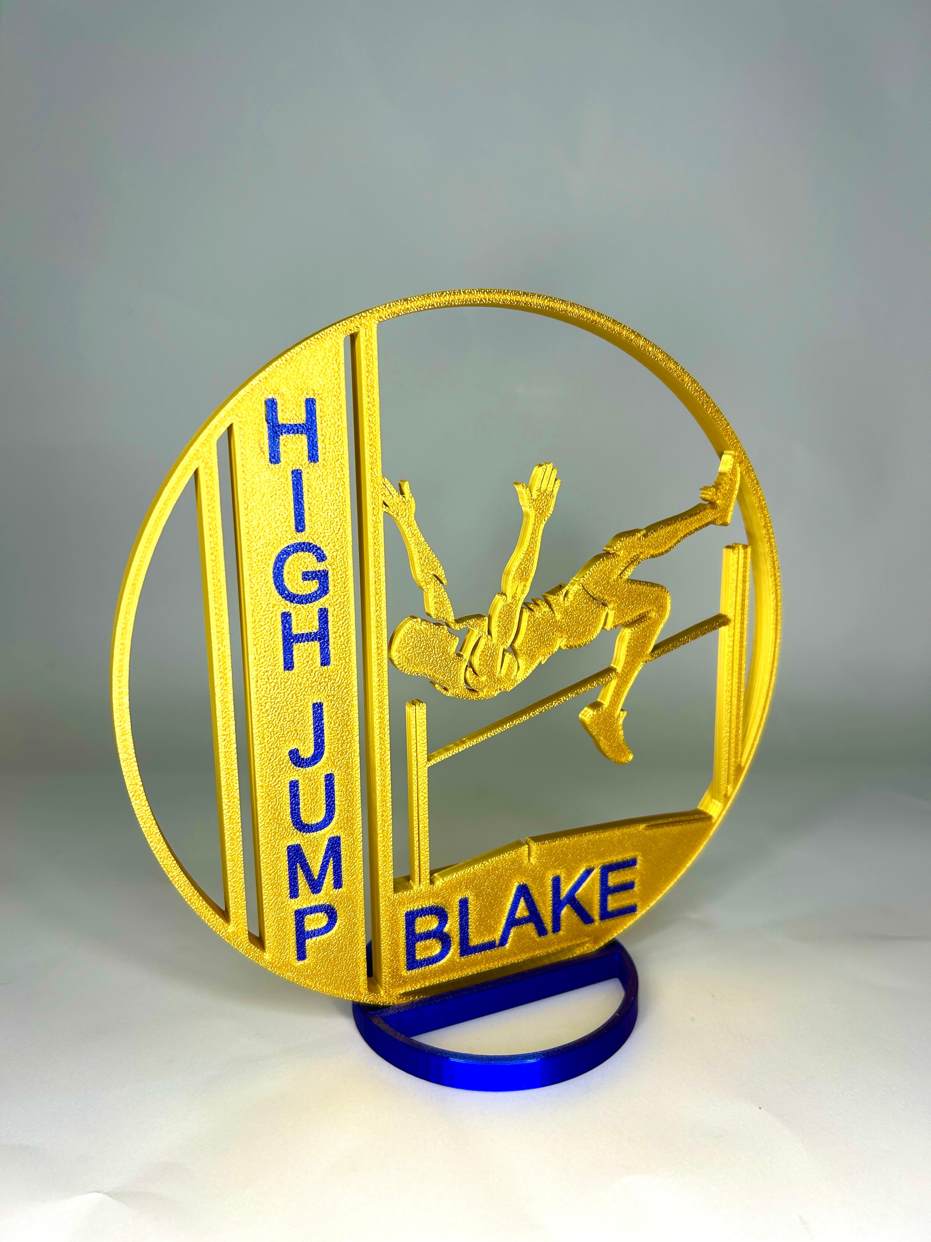 Boy High Jump Centerpiece: Track Banquet Graduation Decor