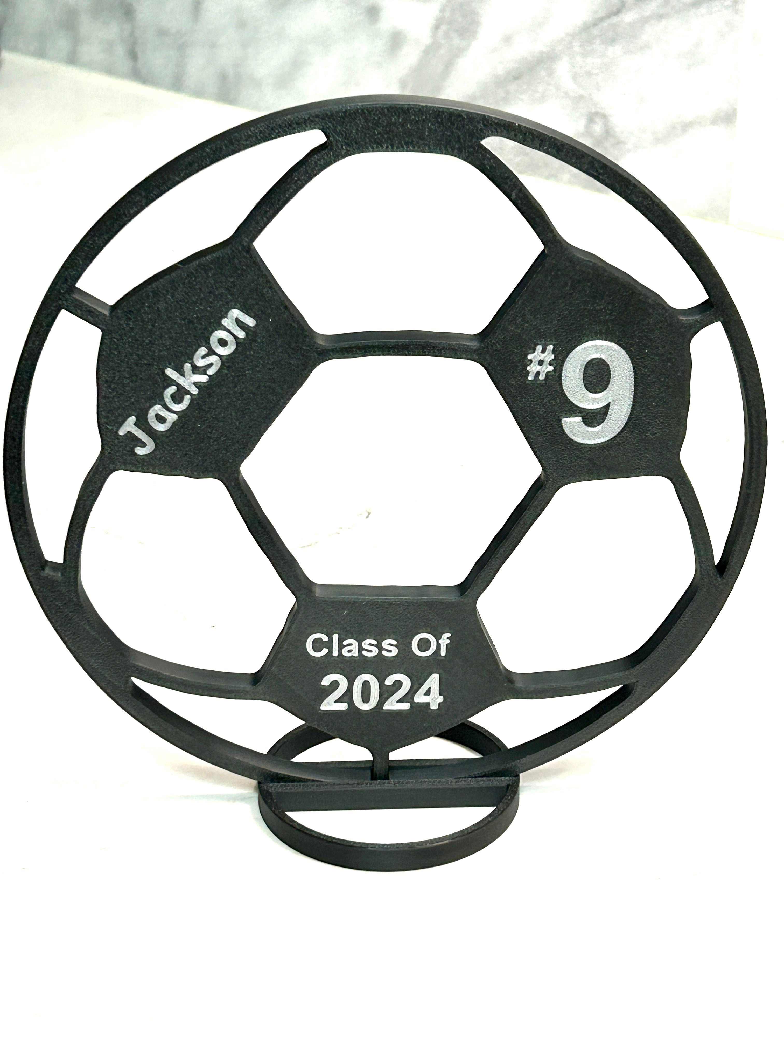 Custom Soccer Ball Centerpiece - 8" Soccer Ball - Graduation Party, Birthday