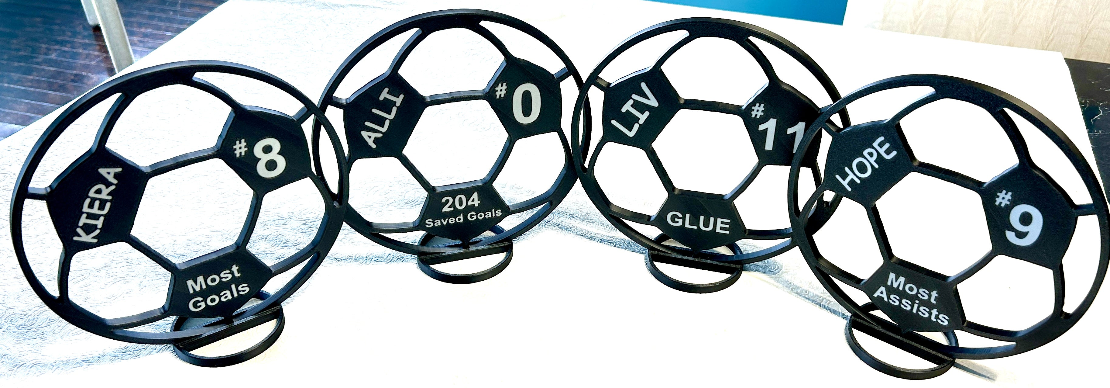 Custom Soccer Ball Centerpiece - 8" Soccer Ball - Graduation Party, Birthday