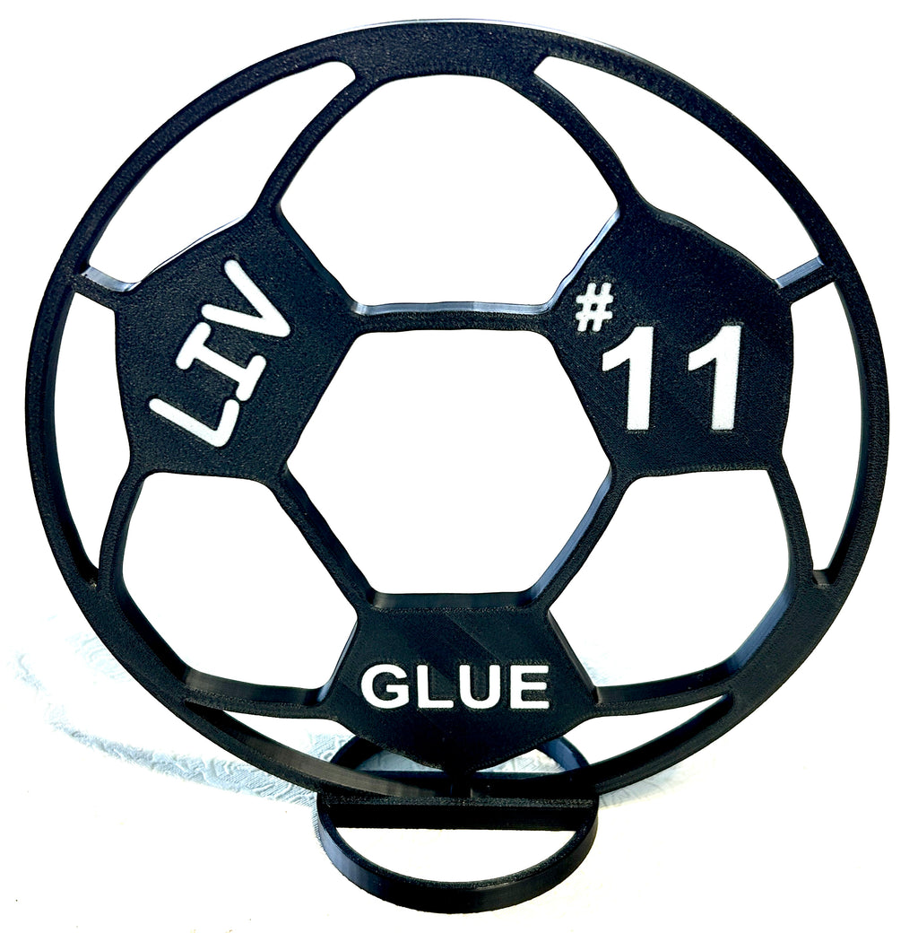 Custom Soccer Ball Centerpiece - 8" Soccer Ball - Graduation Party, Birthday