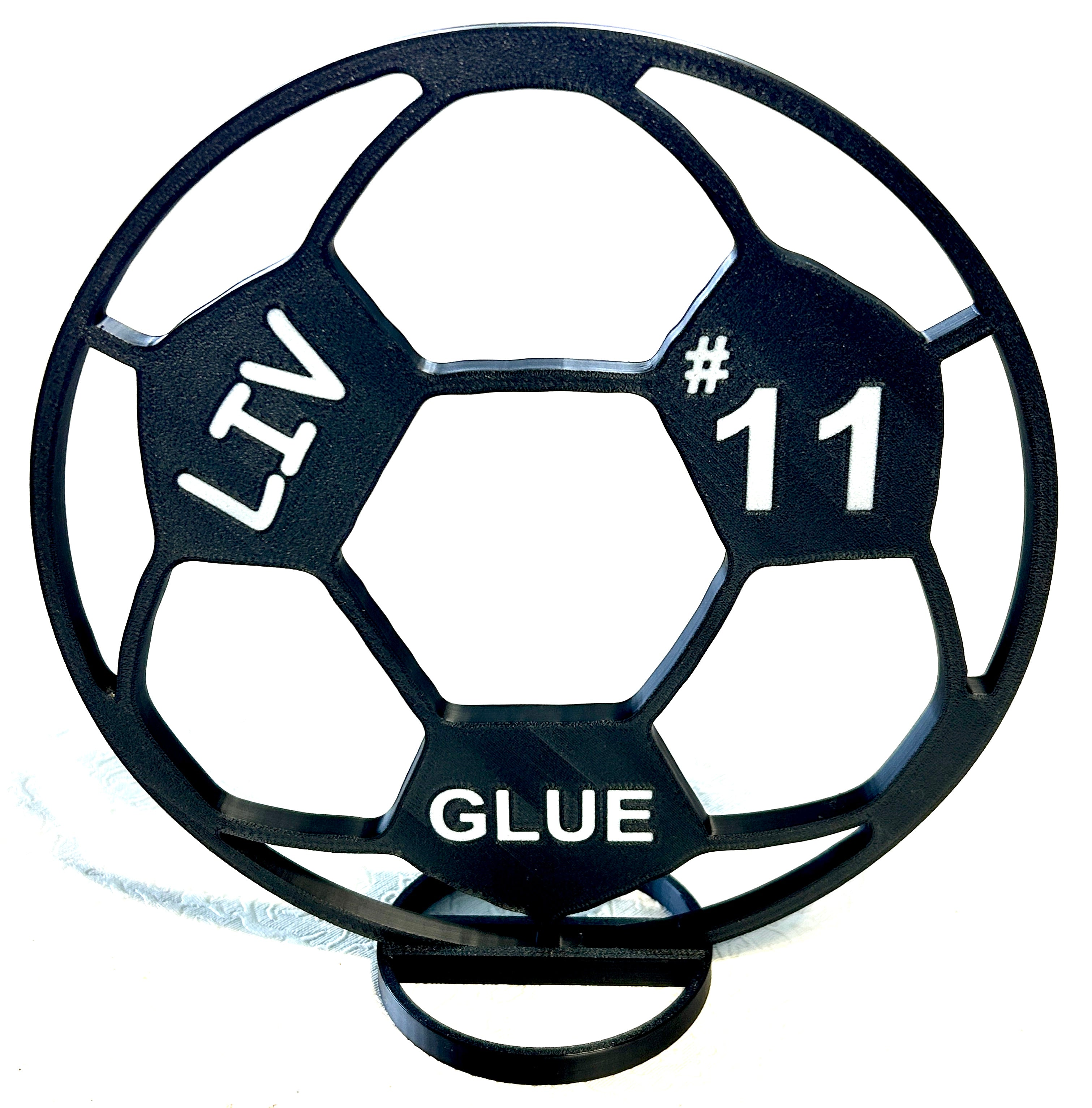 Custom Soccer Ball Centerpiece - 8" Soccer Ball - Graduation Party, Birthday