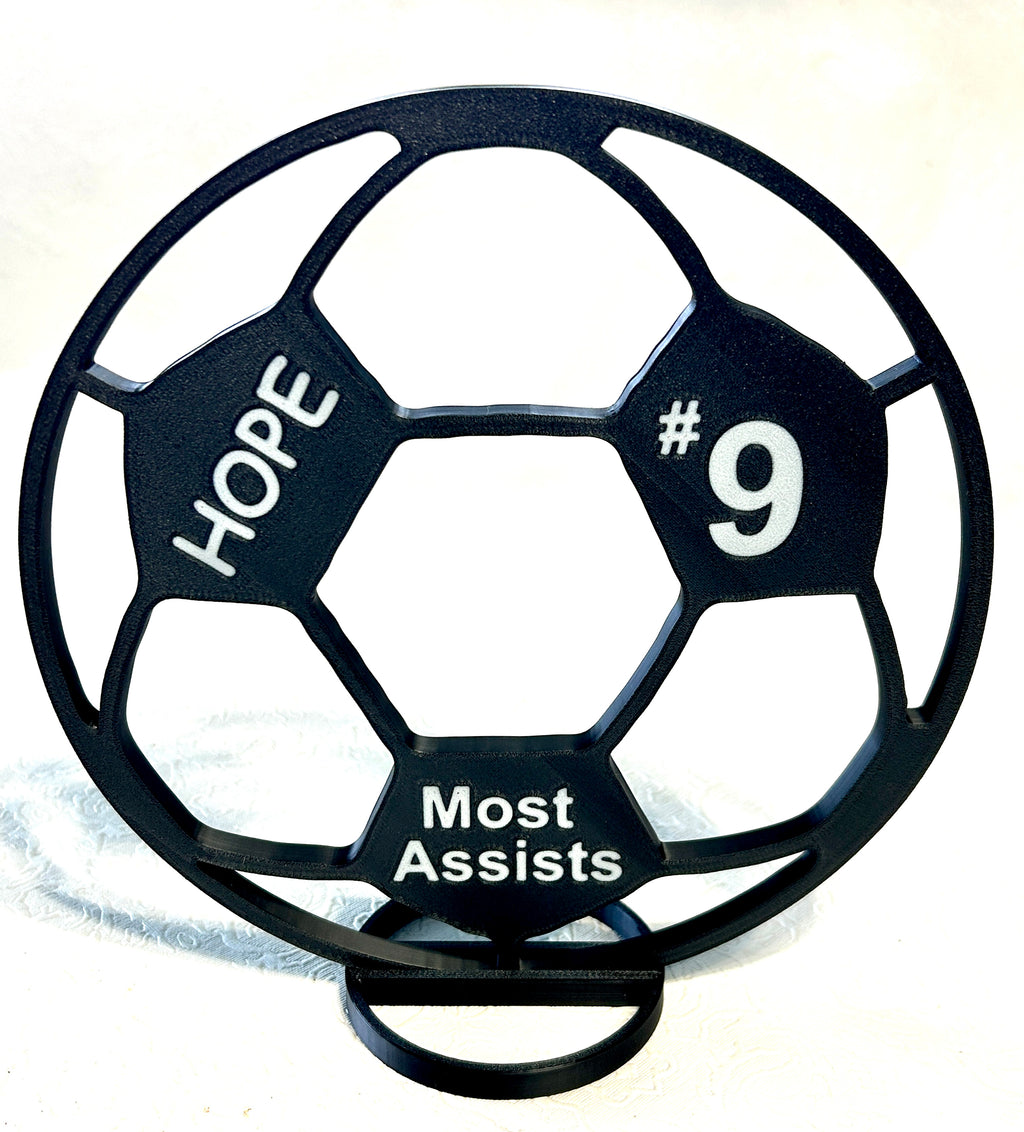 Custom Soccer Ball Centerpiece - 8" Soccer Ball - Graduation Party, Birthday