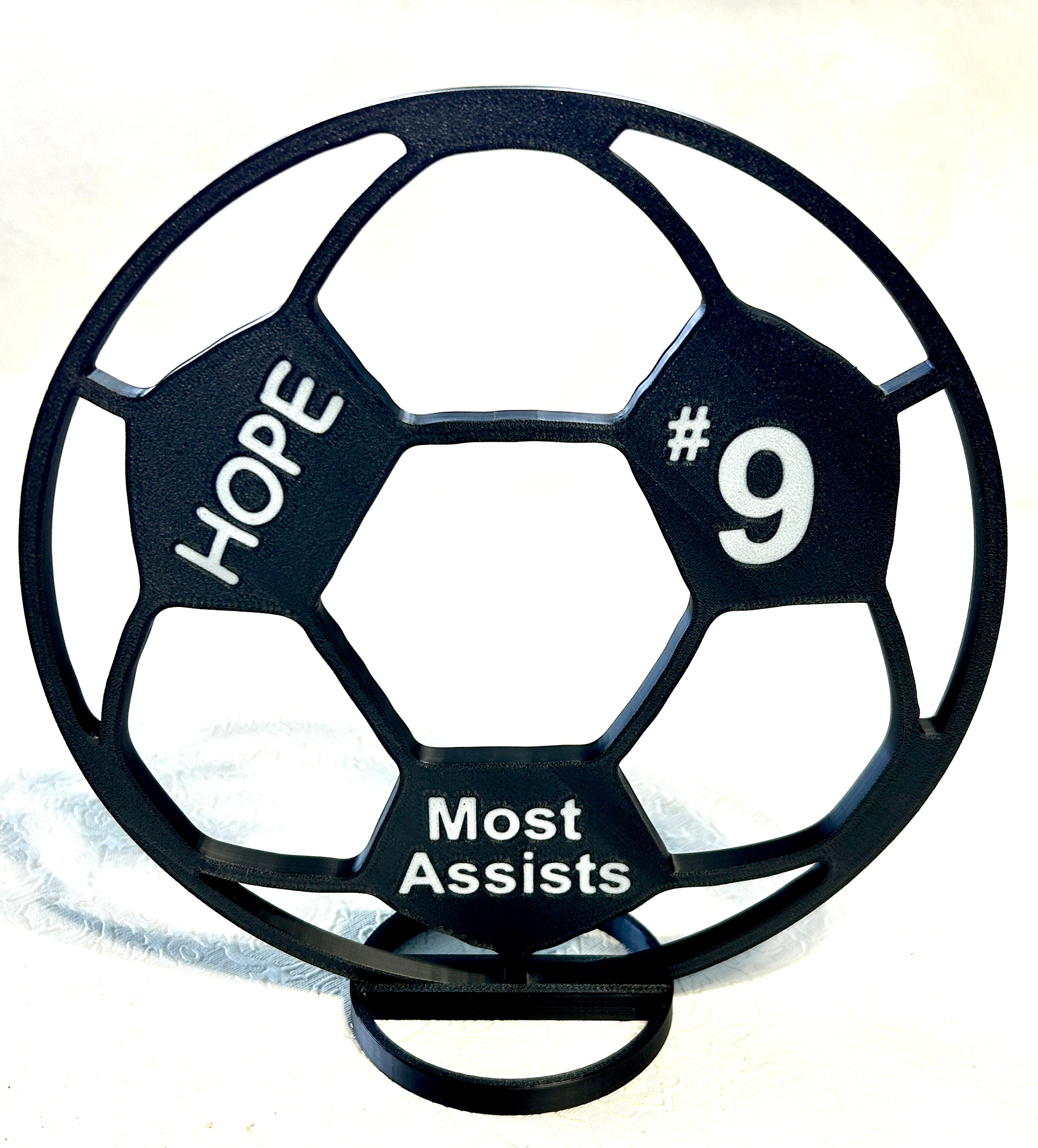 Custom Soccer Ball Centerpiece - 8" Soccer Ball - Graduation Party, Birthday