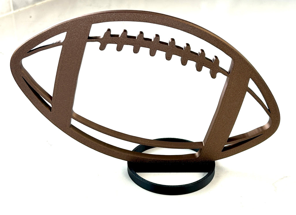 Brown Football with team name used on Graduation Party Table centerpiece 
