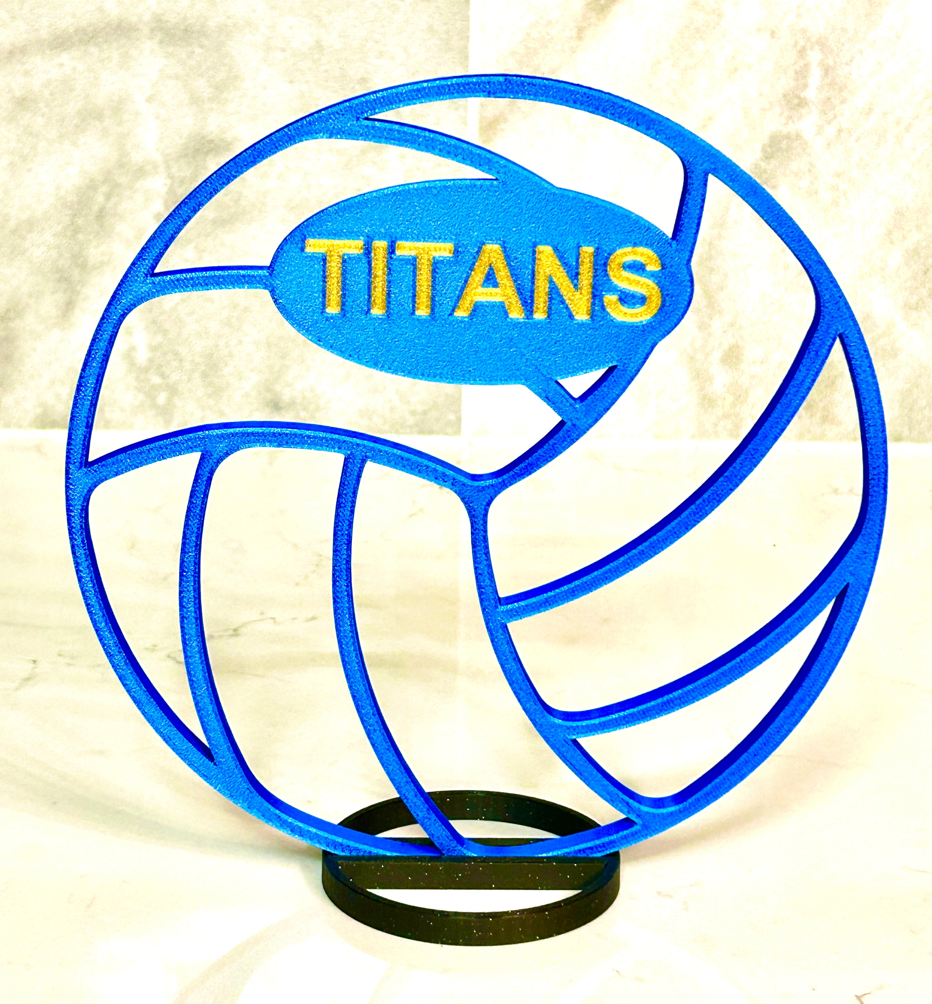 Volleyball Centerpiece - 8" Volleyball Banquet Table Centerpiece - Personalized - Volleyball Award