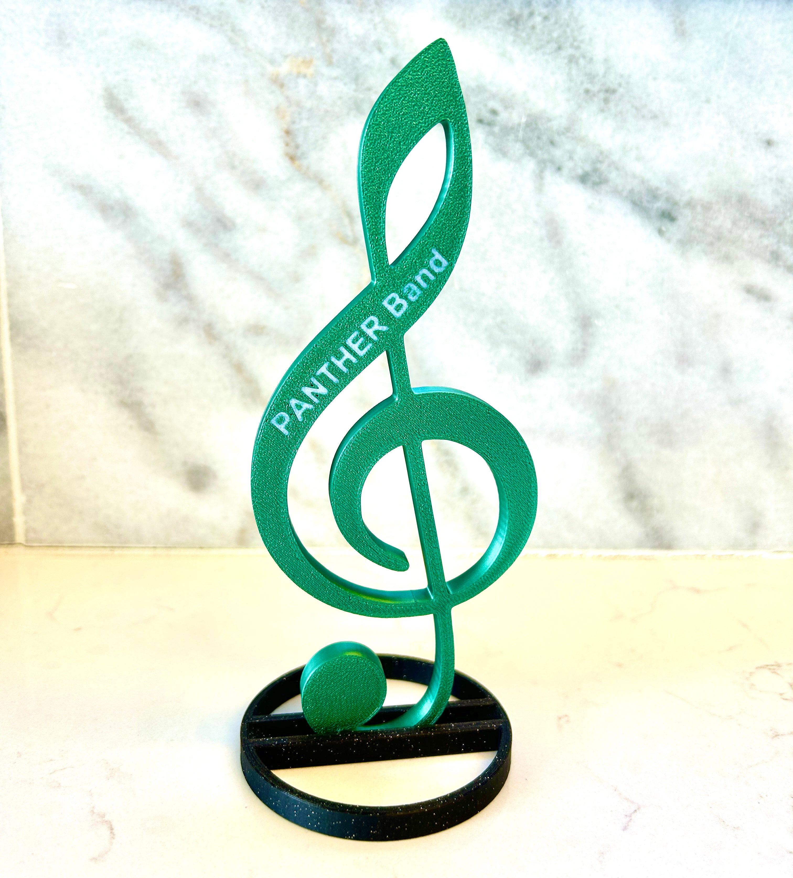 3D Printed Musical Note Centerpiece: Personalized Band Banquet Decor