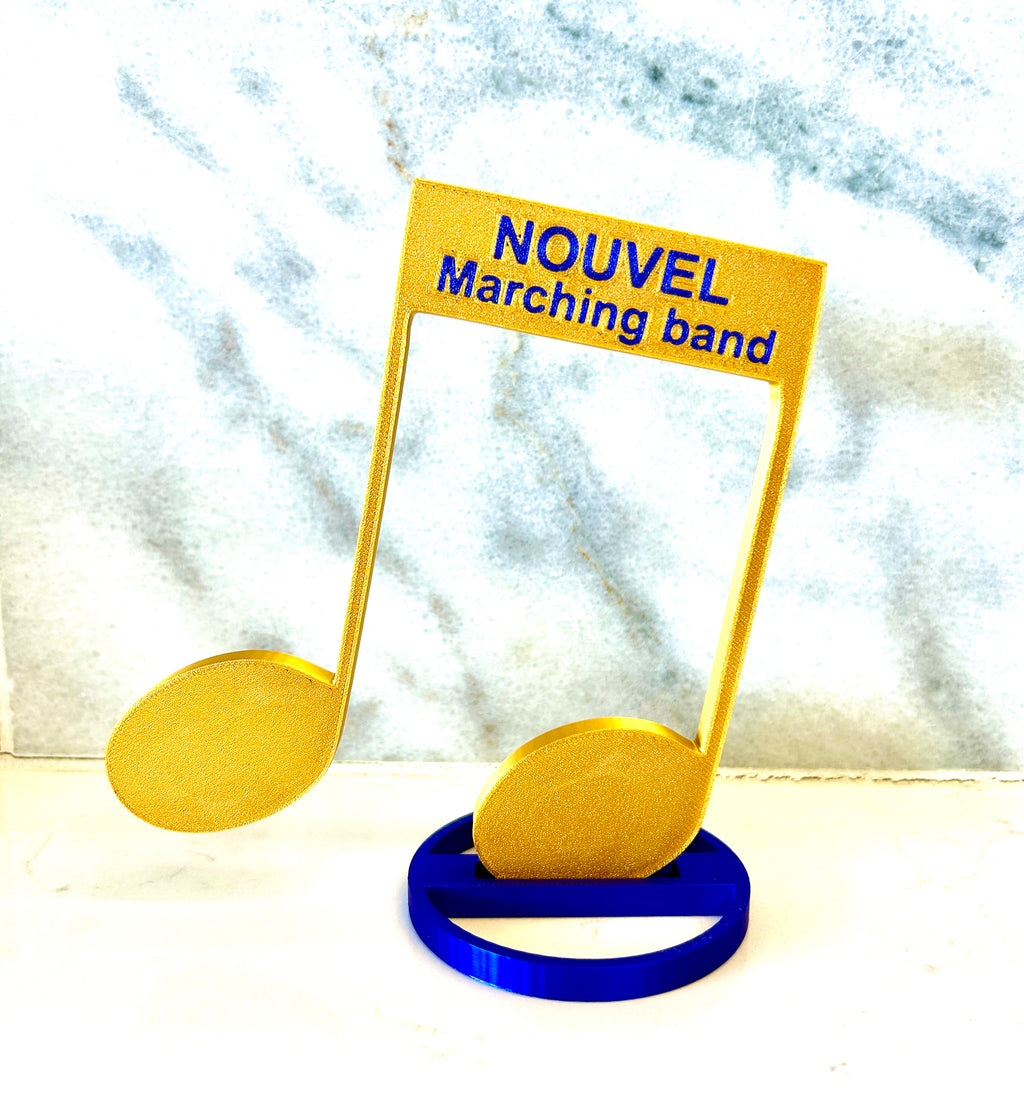 3D Printed Musical Note Centerpiece: Personalized Band Banquet Decor