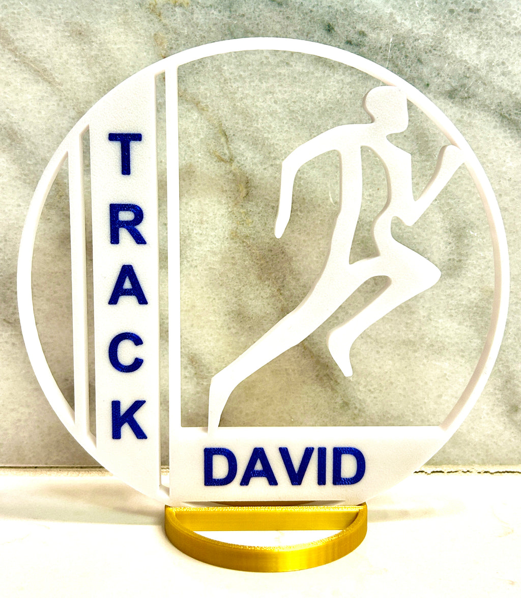 Boys Track Banquet Table or grad Party Centerpiece