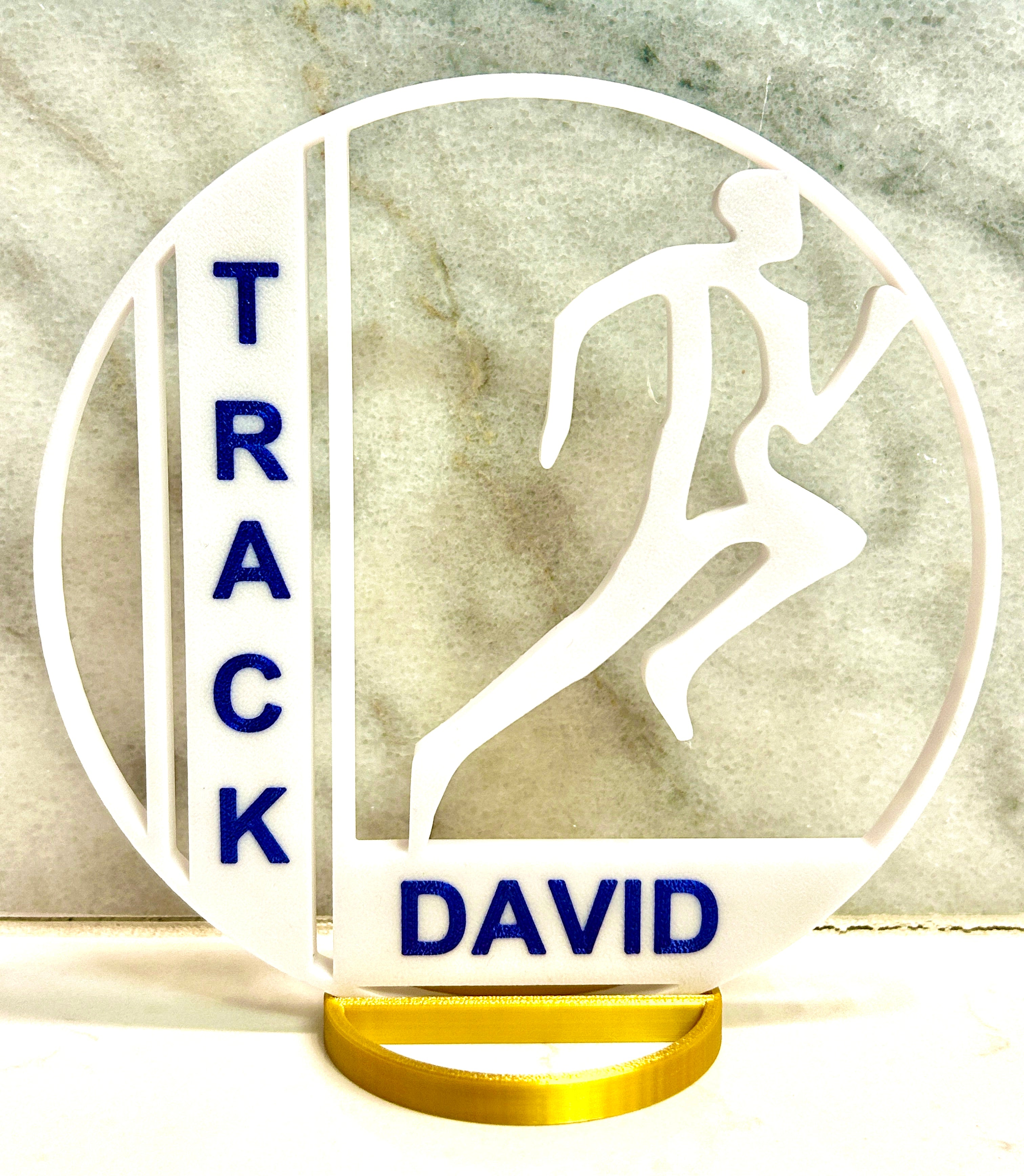 Boys Track Banquet Table or grad Party Centerpiece