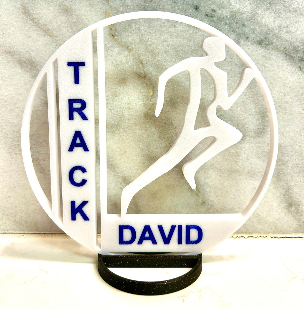 Boys Track Banquet Table or grad Party Centerpiece