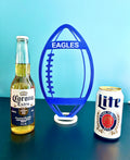 Blue Football with team name used on Graduation Party Table centerpiece 