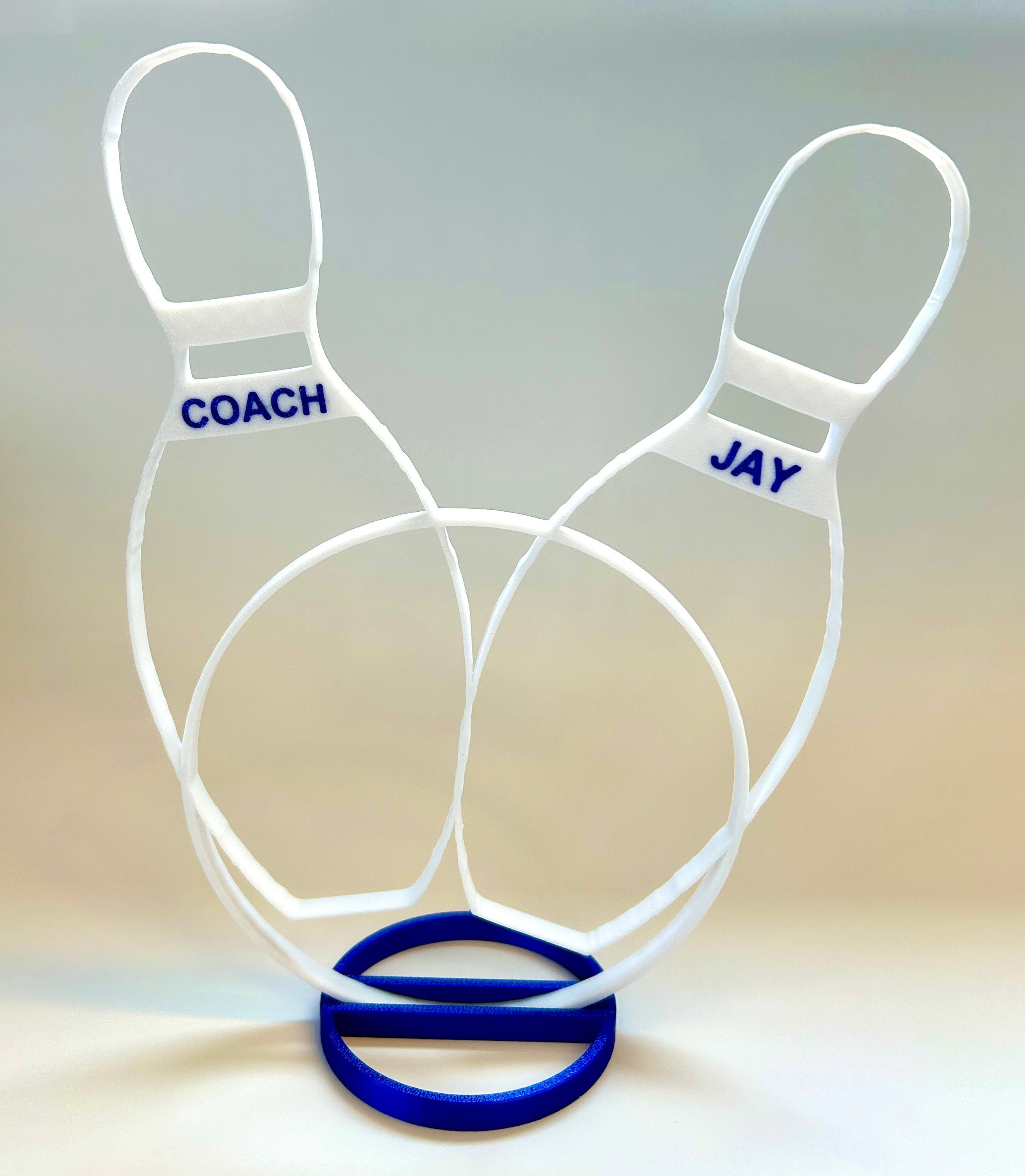 Personalized Bowling Trophy Centerpiece: Custom Team/Coach Gift