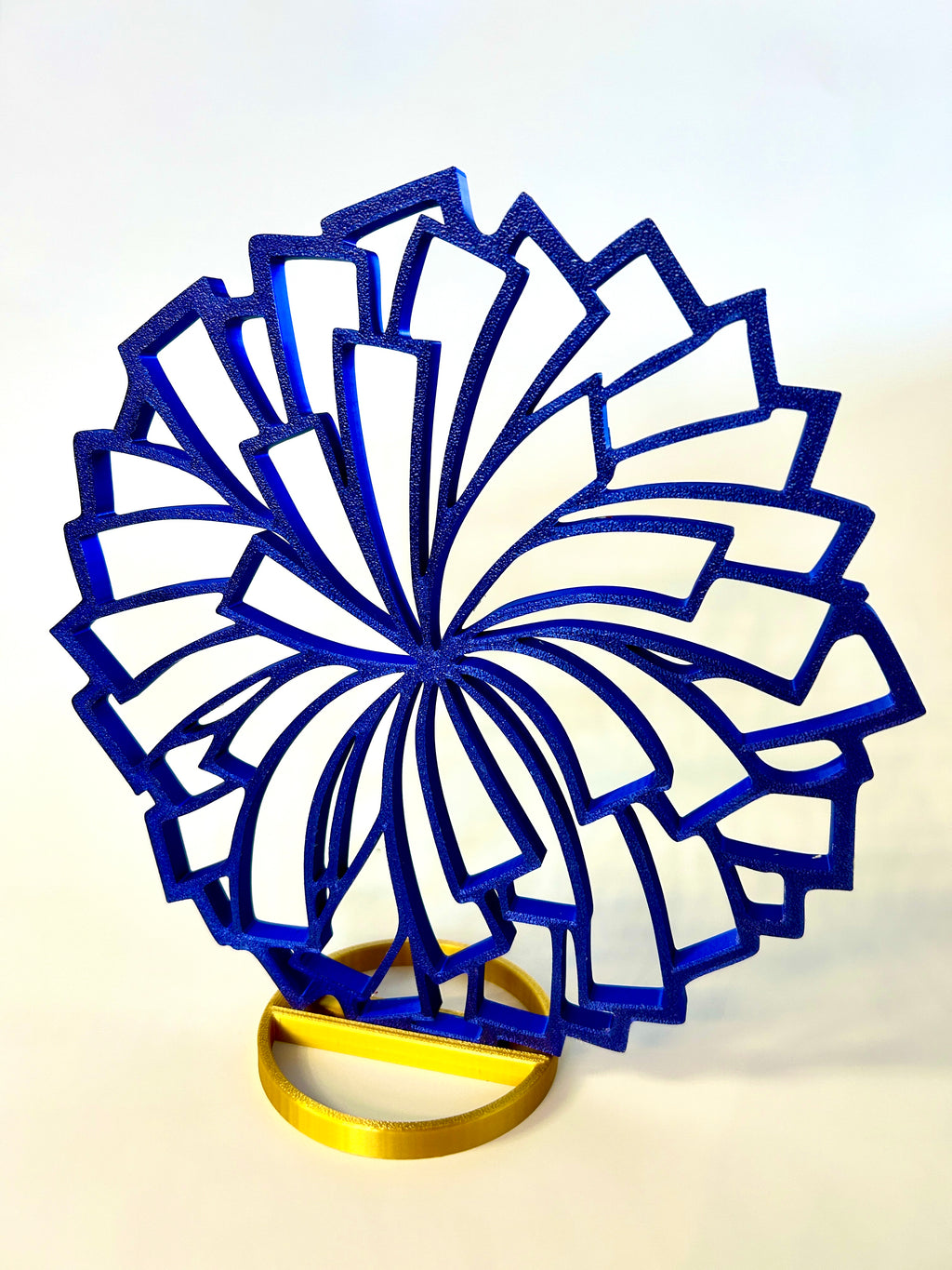 Royal Blue and Gold Cheerleader Pom Pom Banquet Centerpiece