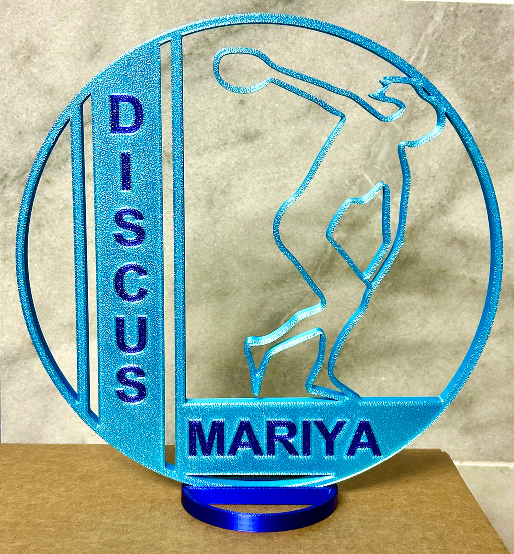Girl Discus Thrower -Track & Field - Banquet Table Centerpiece