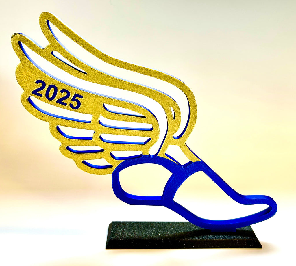 Track Award personalized for track banquets and graduation party centerpiece tables