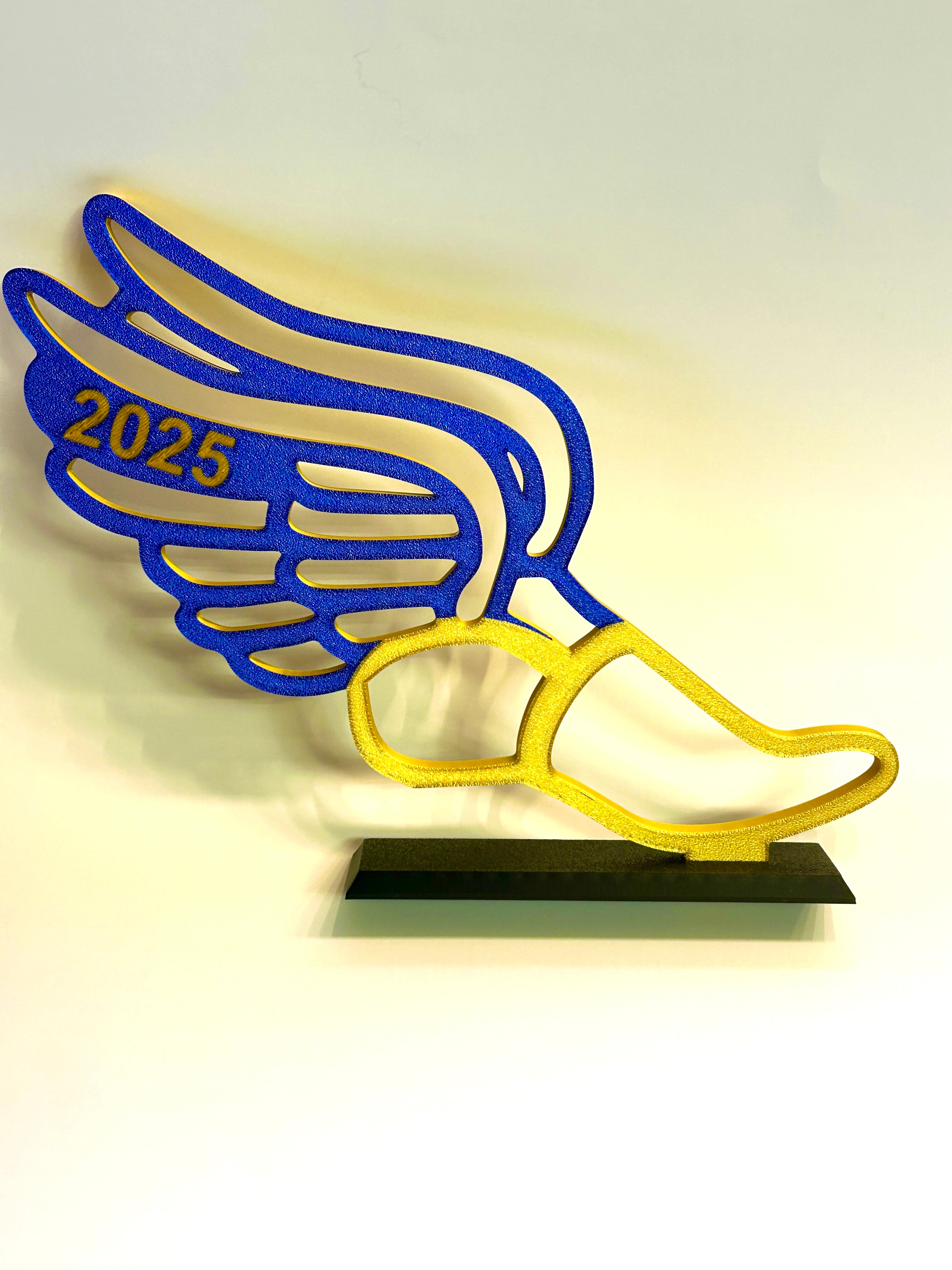 Track Award personalized for track banquets and graduation party centerpiece tables