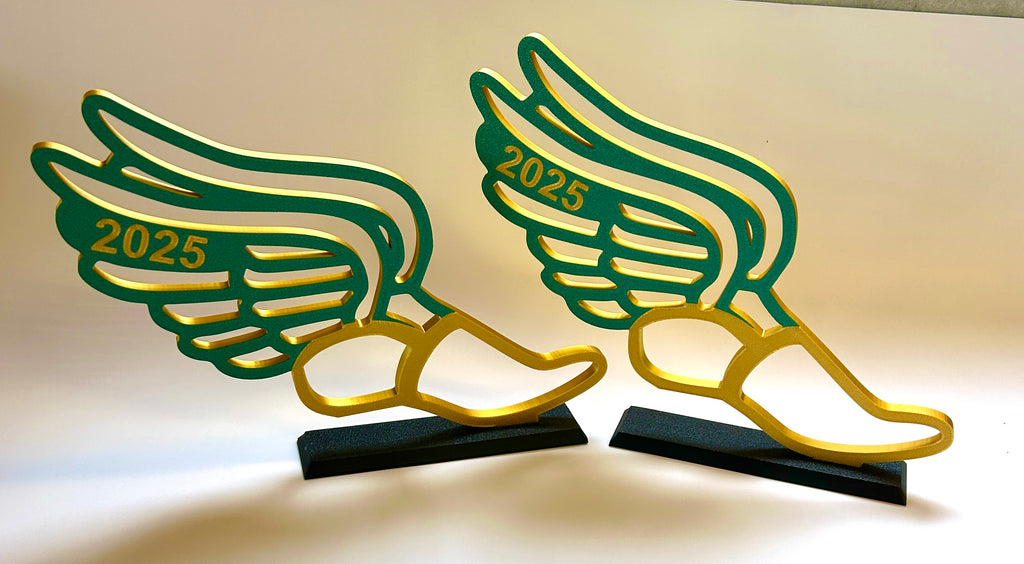 Track Award personalized for track banquets and graduation party centerpiece tables