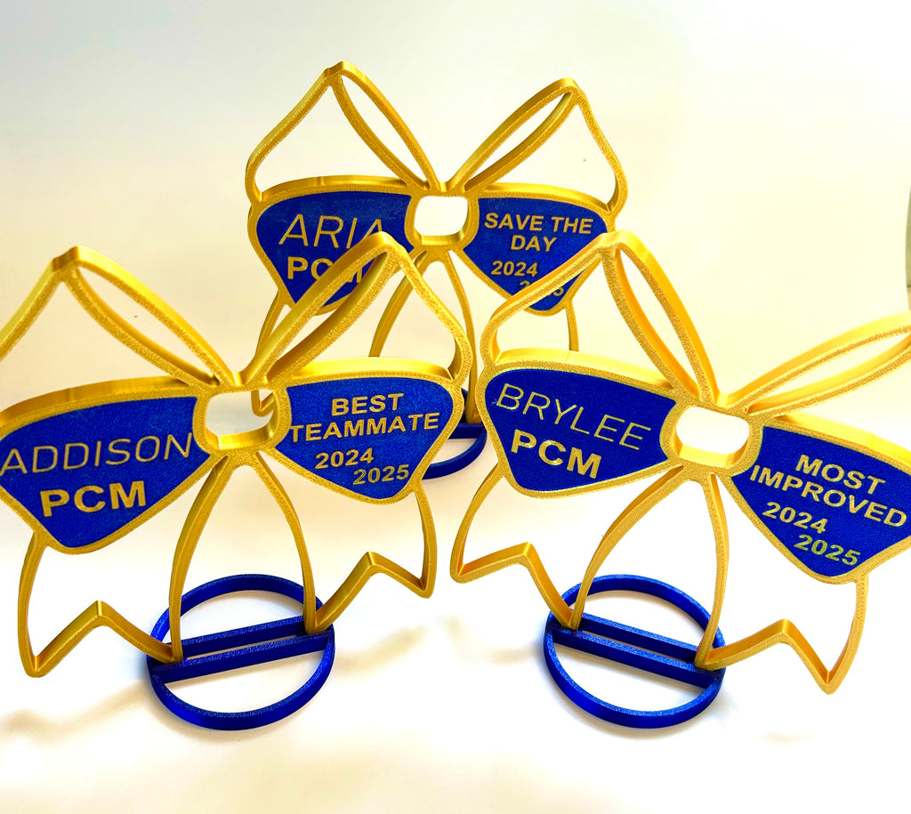 Cheer Award personalized for cheerleader banquets and graduation partiy centerpieces