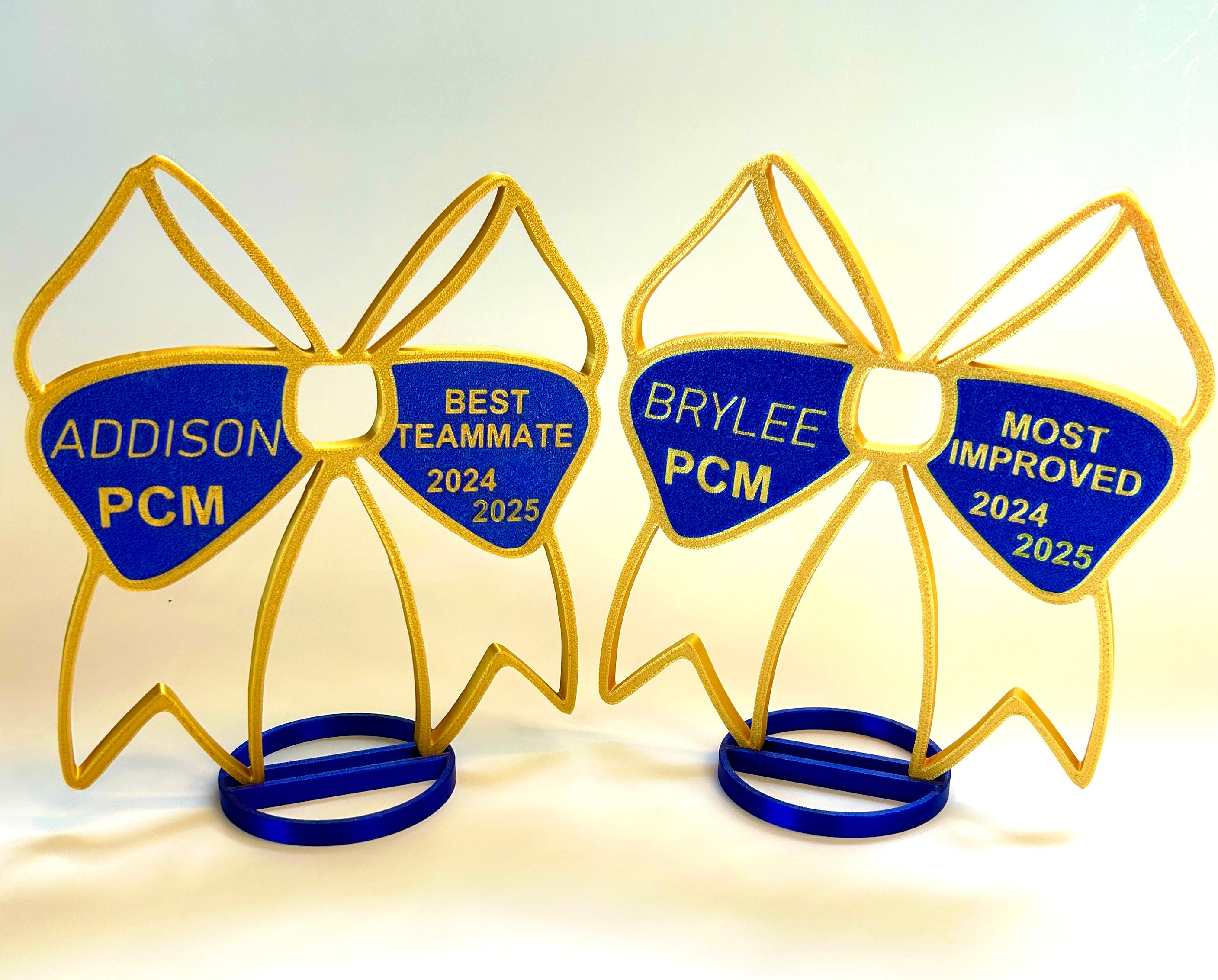 Cheer Award personalized for cheerleader banquets and graduation partiy centerpieces