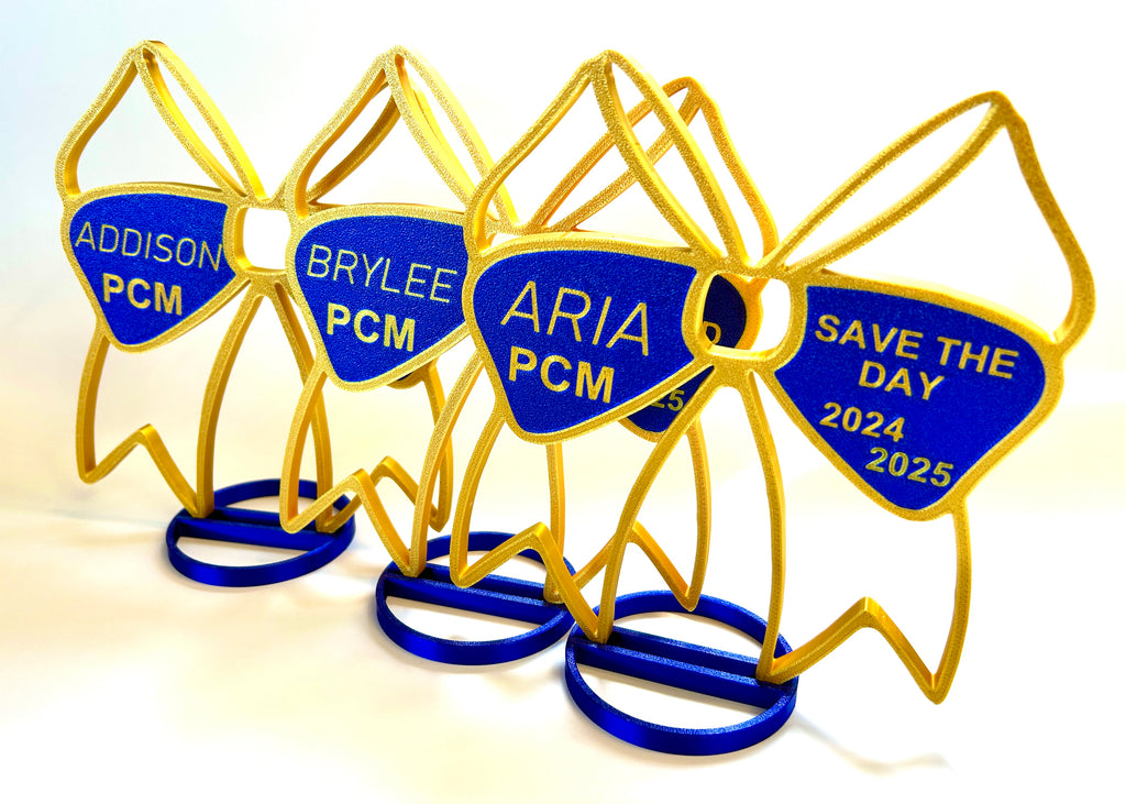 Cheer Award personalized for cheerleader banquets and graduation partiy centerpieces