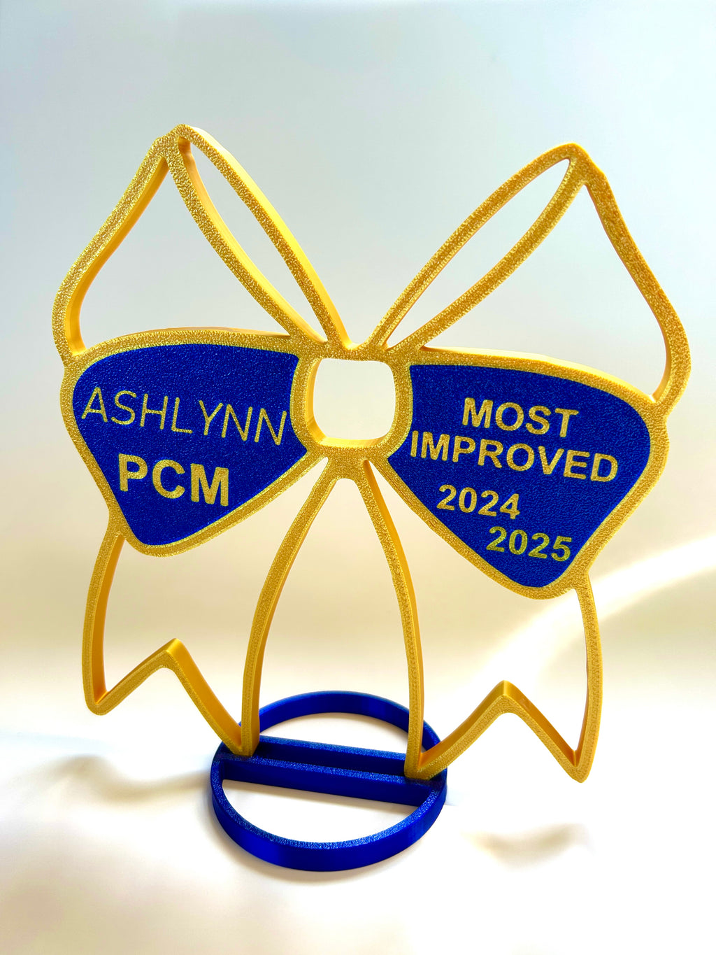Cheer Award personalized for cheerleader banquets and graduation partiy centerpieces