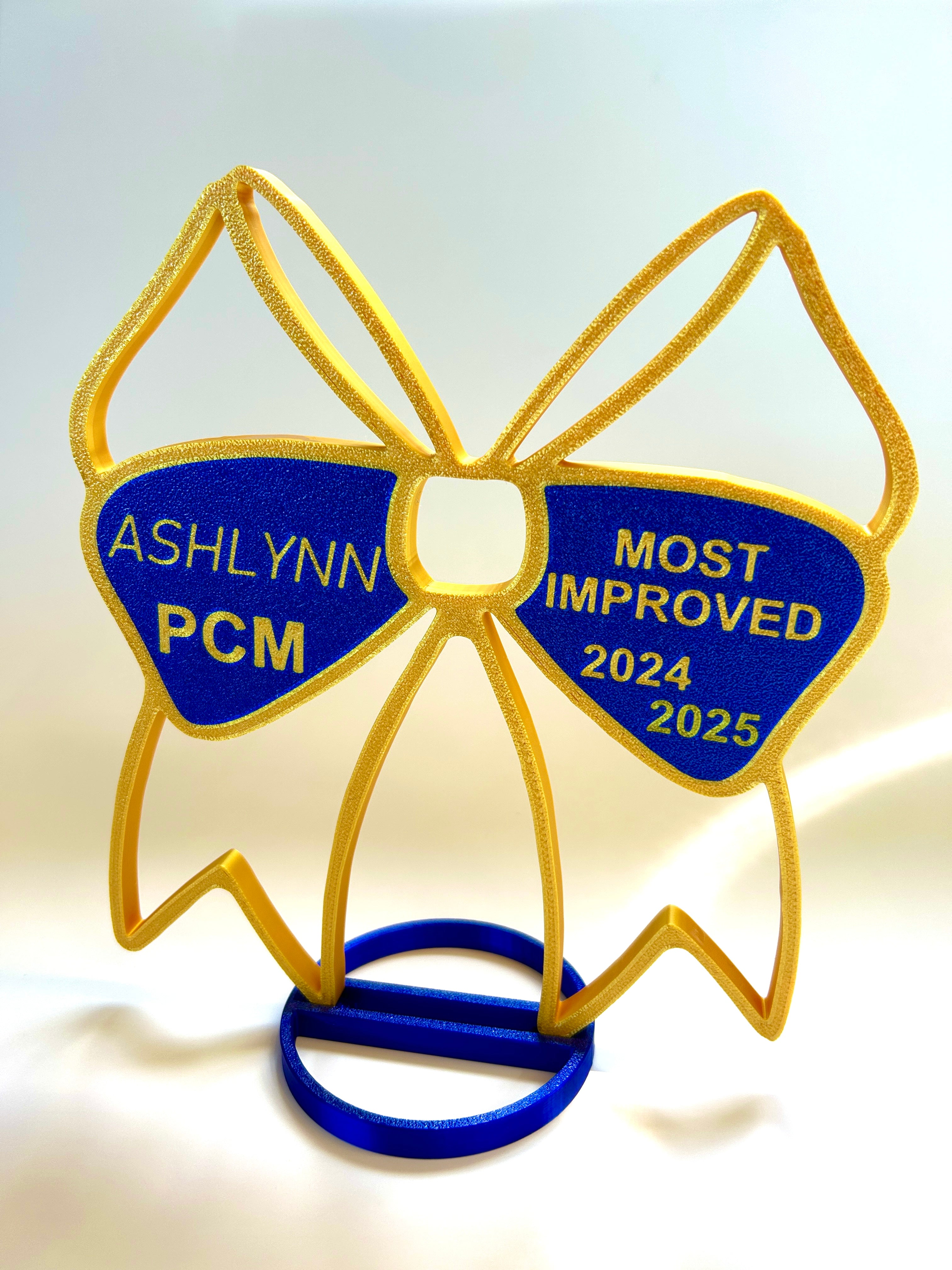 Cheer Award personalized for cheerleader banquets and graduation partiy centerpieces