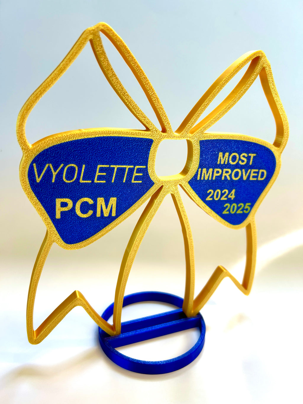 Cheer Award personalized for cheerleader banquets and graduation partiy centerpieces
