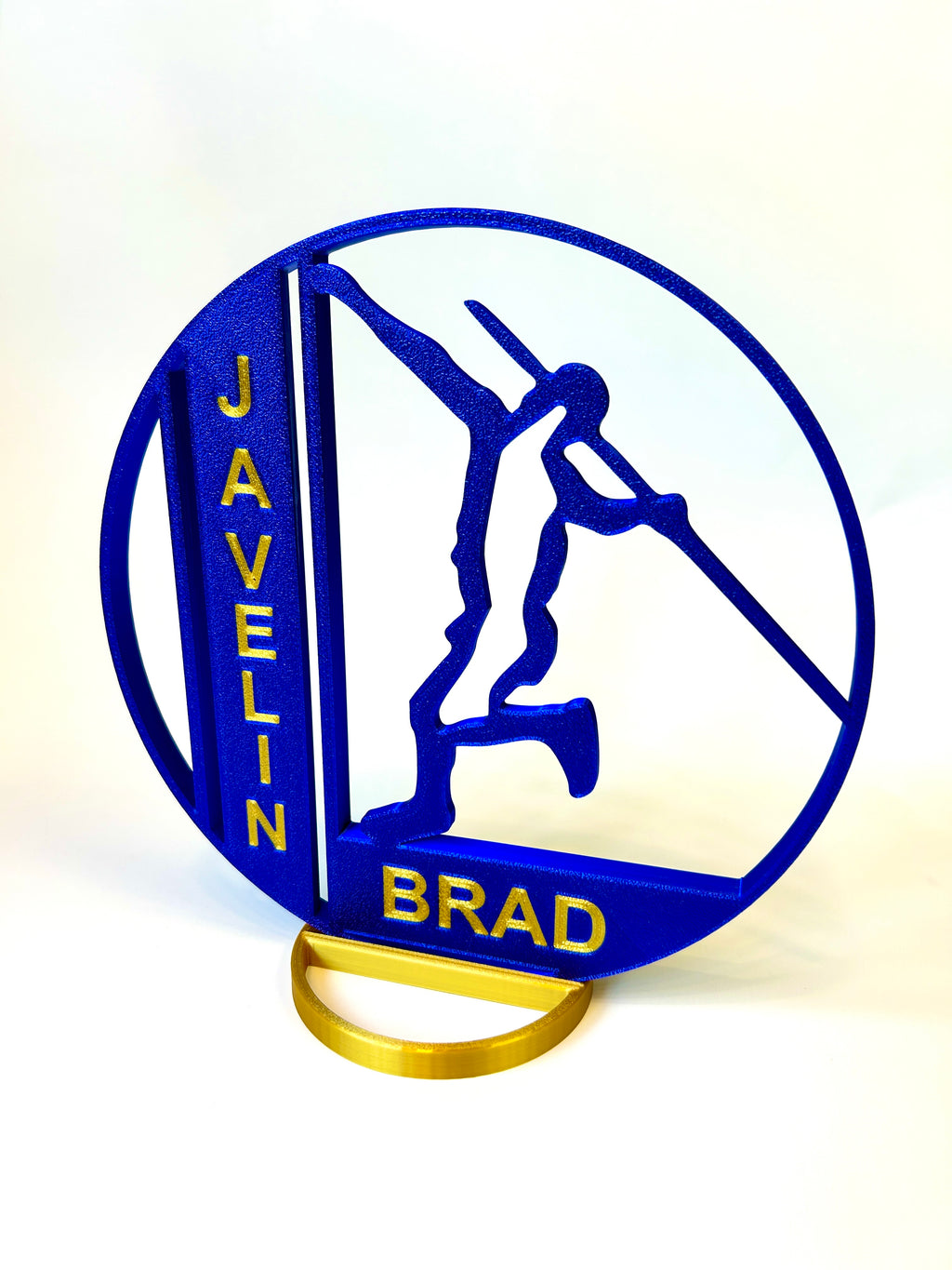 Boy Javelin Thrower Centerpiece: Track Banquet Graduation Decor