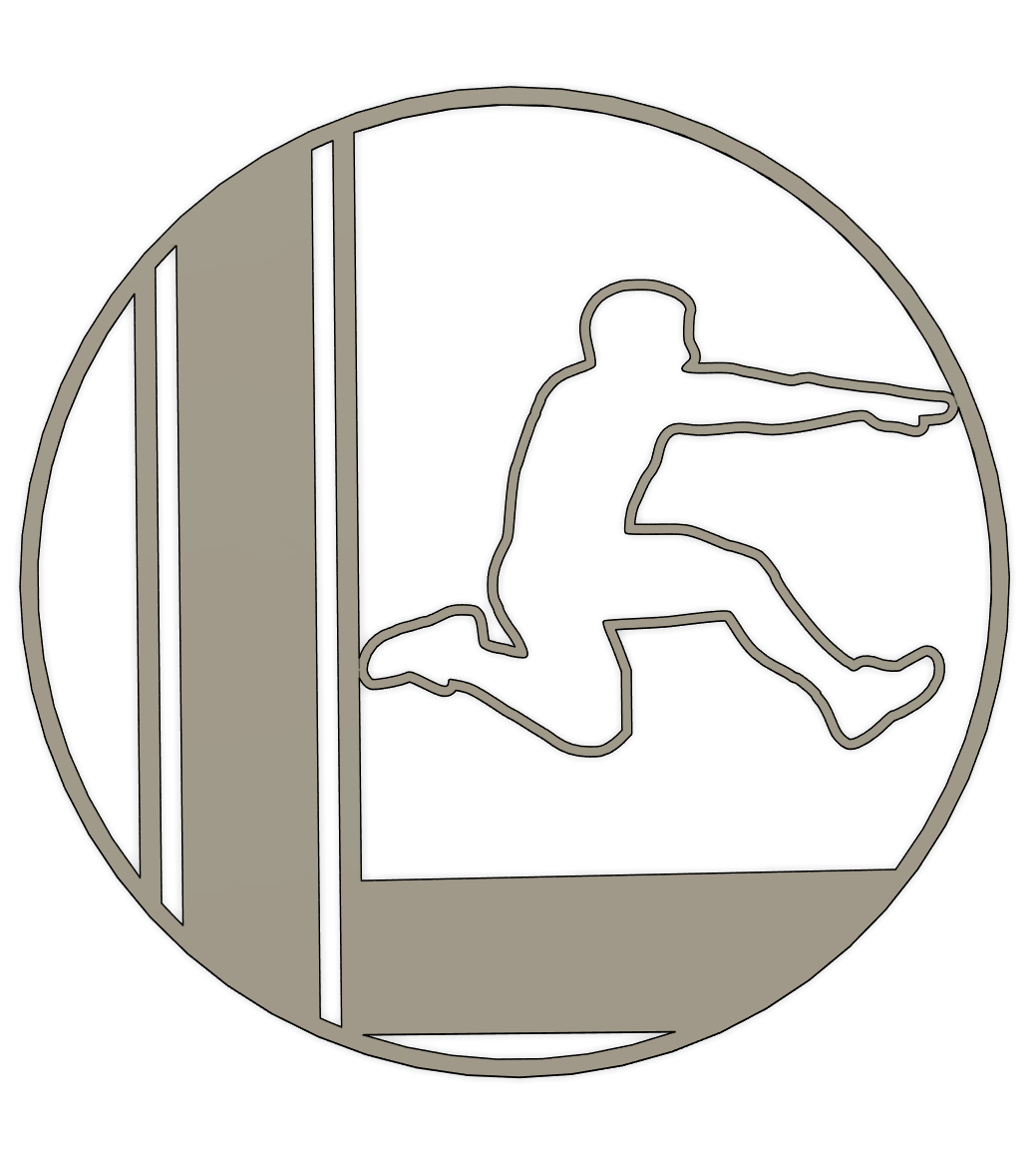Boy Long Jump Centerpiece: Track Banquet Graduation Decor