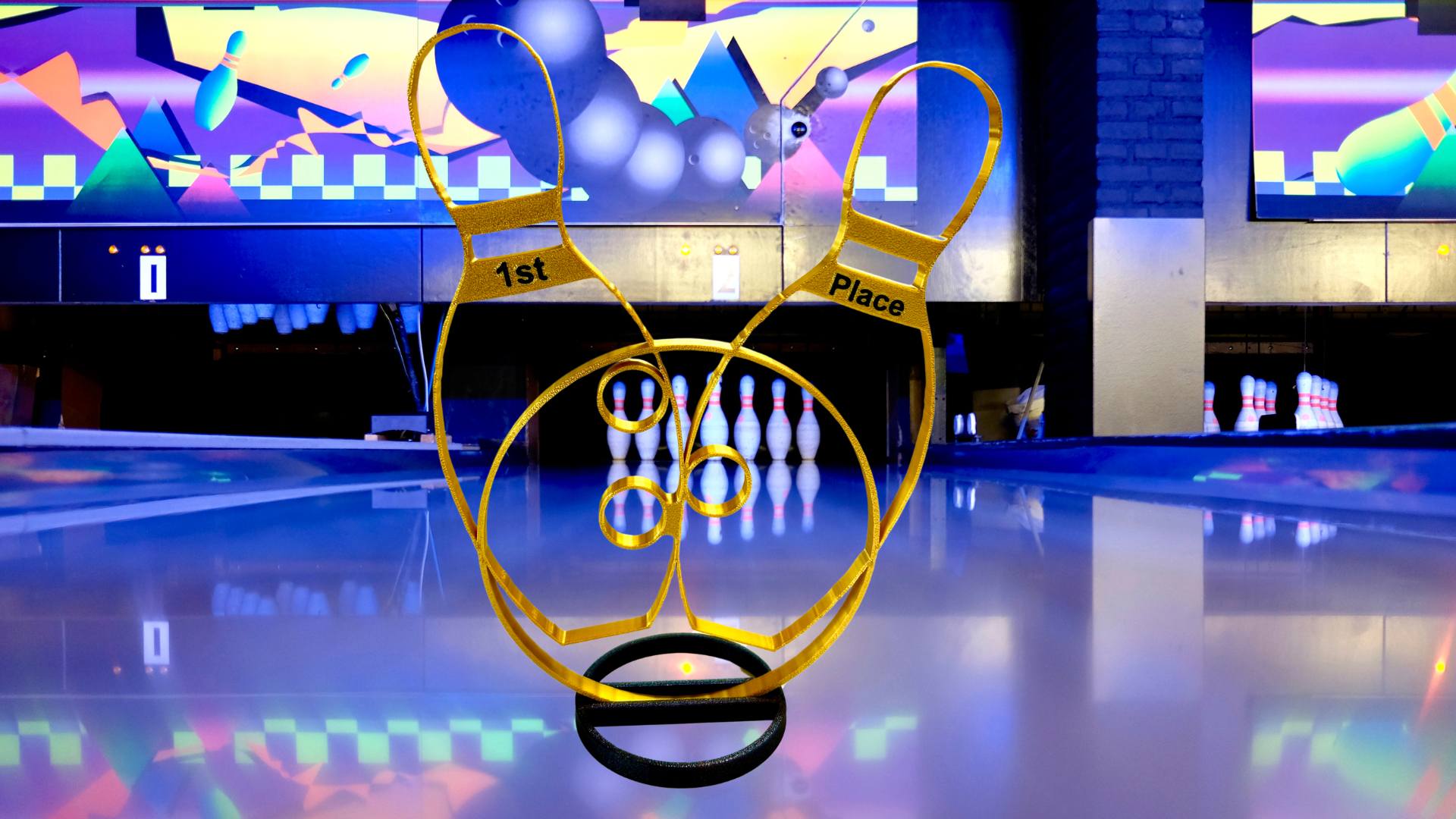 Personalized Bowling Trophy Centerpiece: Custom Team/Coach Gift