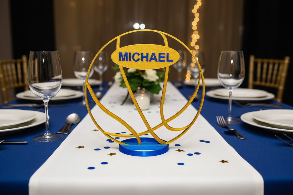 Basketball Banquet Table Centerpiece - 9" Ball