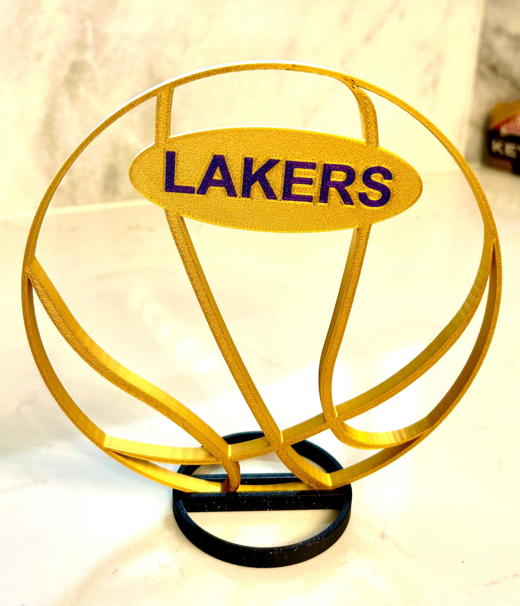 Personalized basketball centerpiece for team banquet table