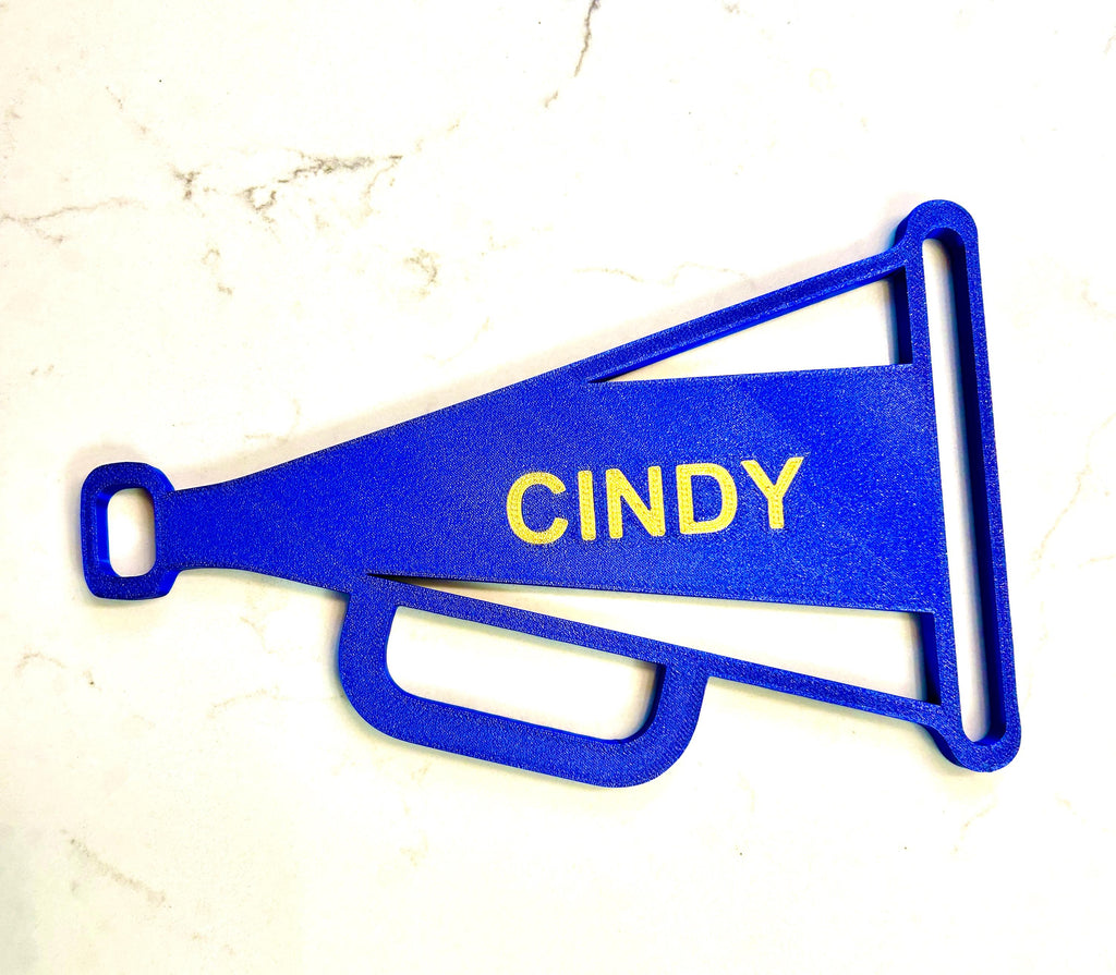 Blue Cheerleader Megaphone Banquet Centerpiece Personalized