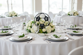 Soccer banquet table without candles